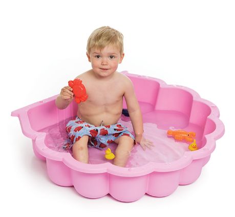 Plastové pískoviště Shell 1 díl - růžové