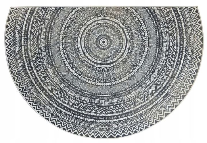 POLOKRUHOVÝ DEKORATIVNÍ KOUPELNOVÝ KOBEREC ROHOŽKA MANDALA 60X90 CM