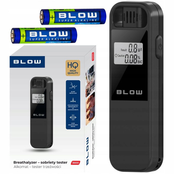 Polovodičový alkoholtester Blow 3300 černý