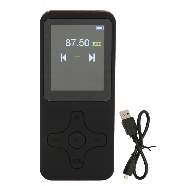 PŘENOSNÝ MP3 PŘEHRÁVAČ BLUETOOTH 5.0, ČERNÝ