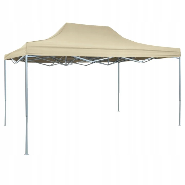 Profesionální skládací stan, 3 x 4 m, krémový, ocel