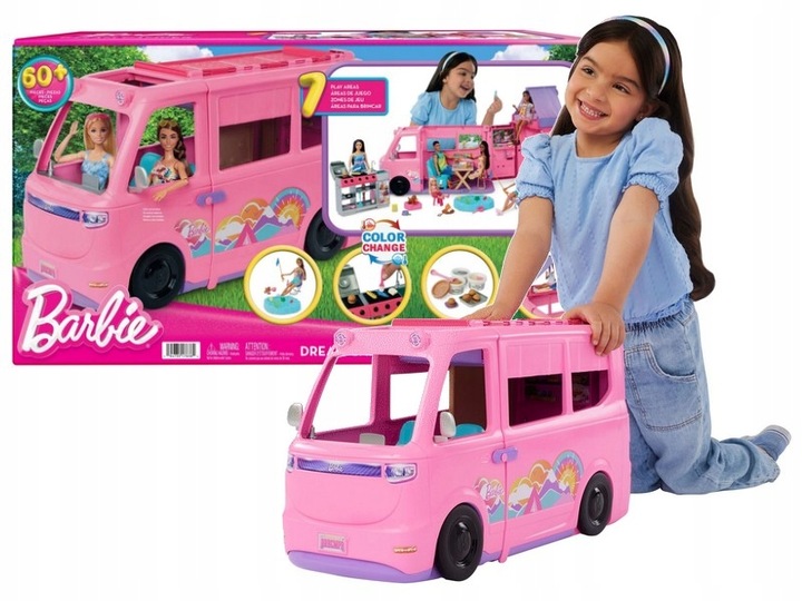 PANENKA BARBIE KAMPER SNŮ DREAM CAMPER auto pro panenky Barbie + doplňky