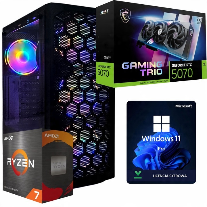 Počítač Gamer Master Ryzen 7 32GB SSD 1TB RTX 5070 12GB