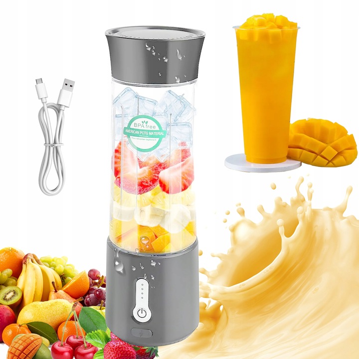PŘENOSNÝ MIXÉR NA SMOOTHIE A DŽUSY 500ML BEZDRÁTOVÝ