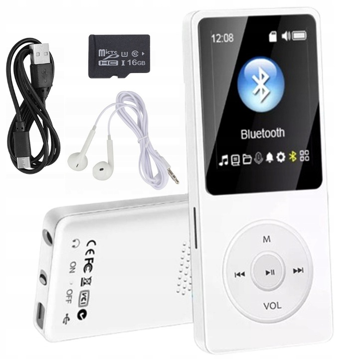 PŘENOSNÝ PŘEHRÁVAČ MP3 16 GB BLUETOOTH 5.0 + SLUCHÁTKA