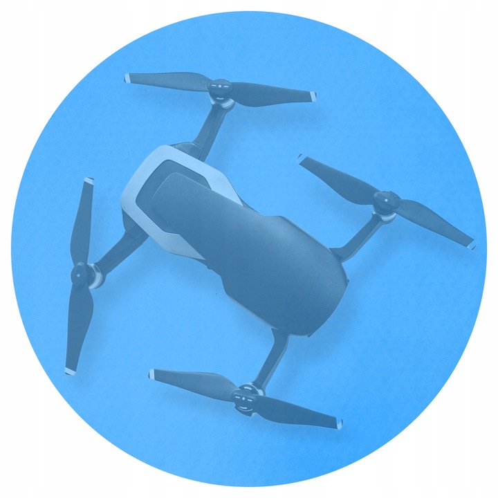 Přistávací plocha pro dron 55 cm - VODĚODOLNÁ + UPEVNĚNÍ - modrá