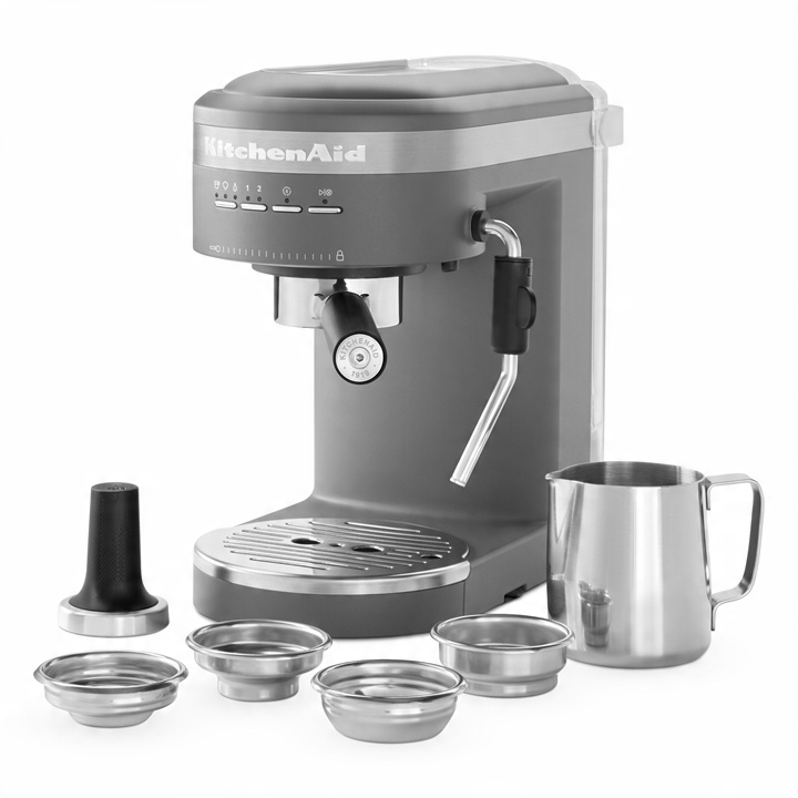 Pákový tlakový kávovar KitchenAid 5KES6403 1470 W stříbrný/šedý