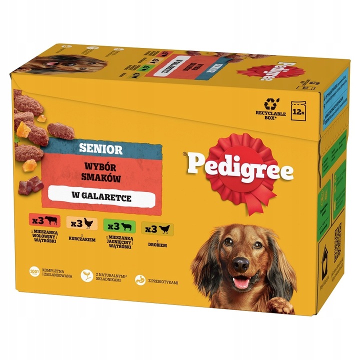PEDIGREE Senior Výběr příchutí vlhké krmivo pro psy MIX CHUTÍ 12x100g VÝPRODEJ