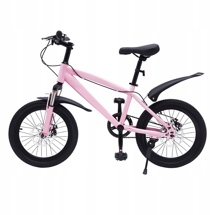 Pinkes Kinderfahrrad, Mountainbike mit Tasche, Pumpe, Licht, 18 Zoll LEVNĚ