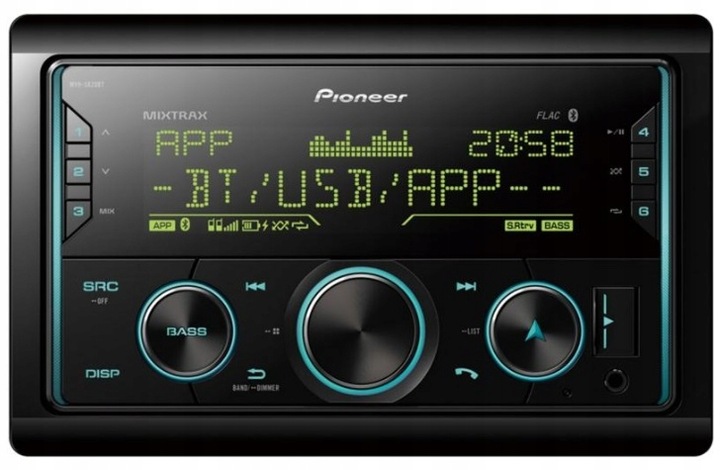 Pioneer MVH-S620BT Autorádio 2DIN Bluetooth MP3 USB AUX VarioColor