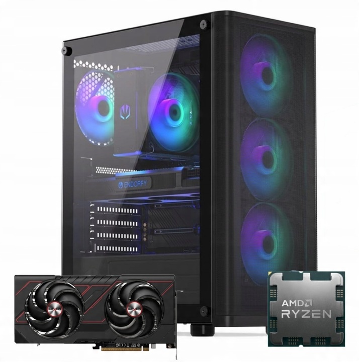 Počítač Ryzen 7 7800 X3D RTX 5070Ti PC pro hry 32 RAM 1TB Wi-Fi