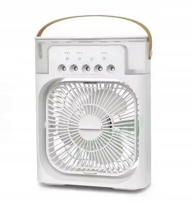 Přenosný ventilátor klimatizátor 3 v 1 USB LED s funkcí mlhy