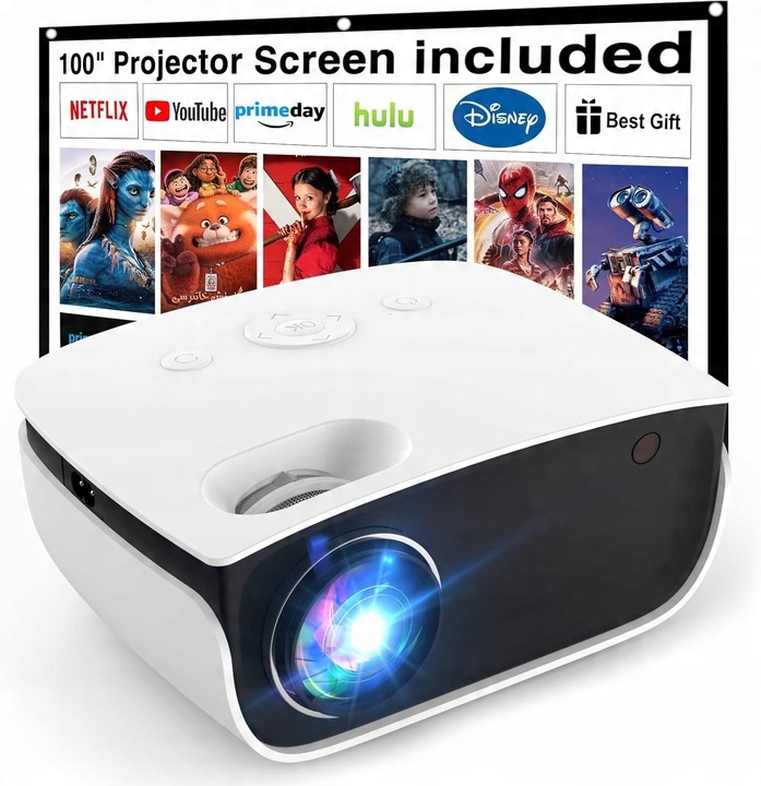PROJEKTOR FULL HD 7500LM DOMÁCÍ KINO LCD BLUETOOTH 5.1 TOPVISION