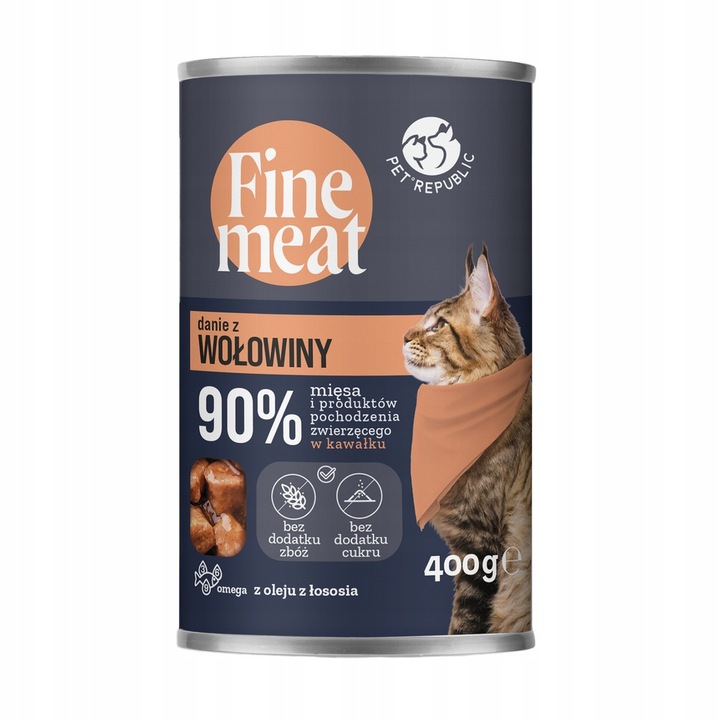 PetRepublic Fine Meat pokrm z hovězího masa 400 g pro kočky