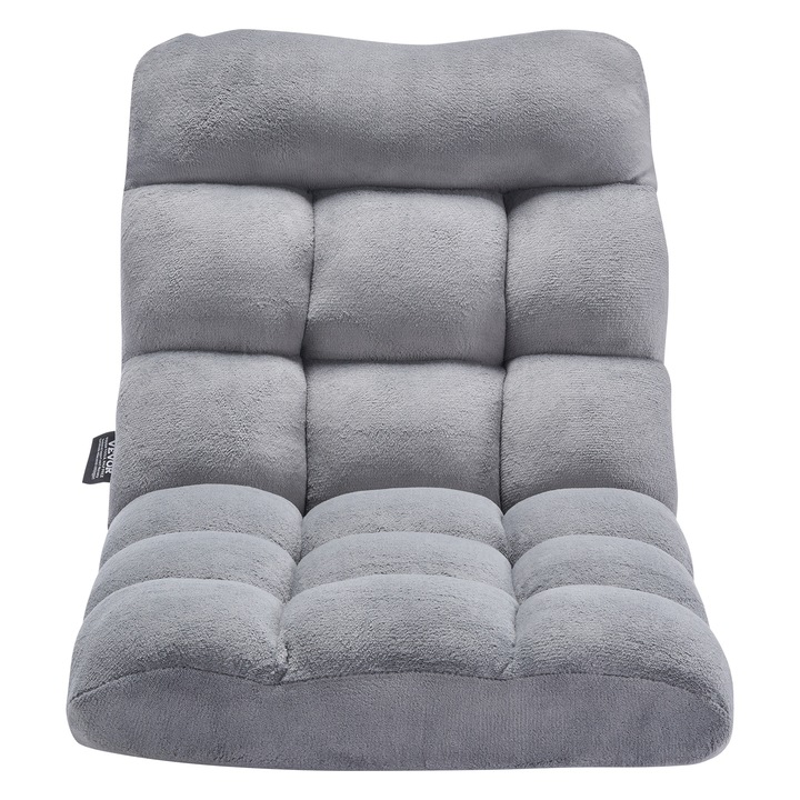 Podlahová židle s opěrkou zad, skládací pohovka s 14 nastavitelnými polohami