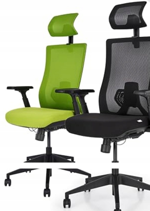 QU-Nher SK9 ergonomická kancelářská židle bílo-modrá 150 kg otočná