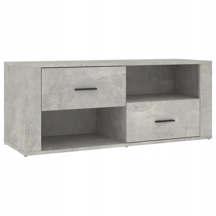 RTV skříňka Beton 100x35x40 cm - šedá
