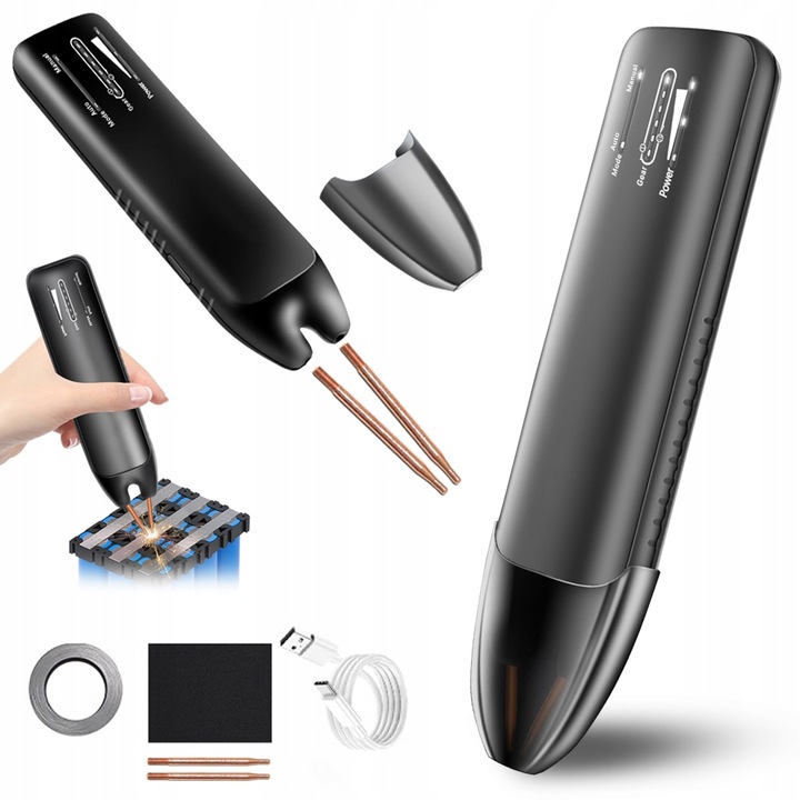 RUČNÍ BODOVÁ SVAŘOVNA PŘENOSNÁ PRO AKUMULÁTOROVÉ ČLÁNKY 11 RYCHLOSTÍ