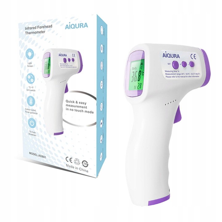 Rychlý BEZDOTYKOVÝ elektronický teploměr 27513 AKCE