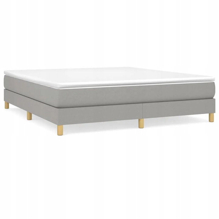 Rám postele světle šedý samet 160 x 200 cm – stabilní, odolný, prodyšný