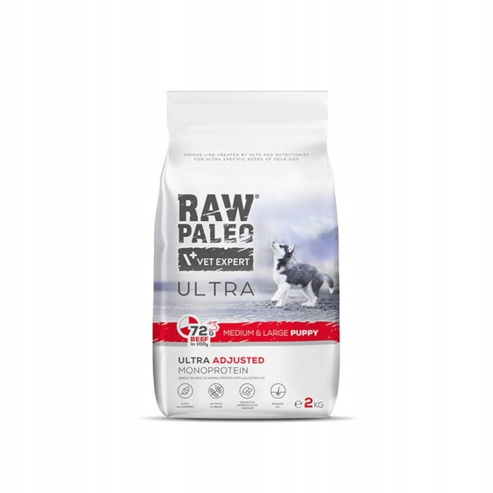 Raw Paleo Ultra Medium&Large Puppy Hovězí maso 2 kg na váhu