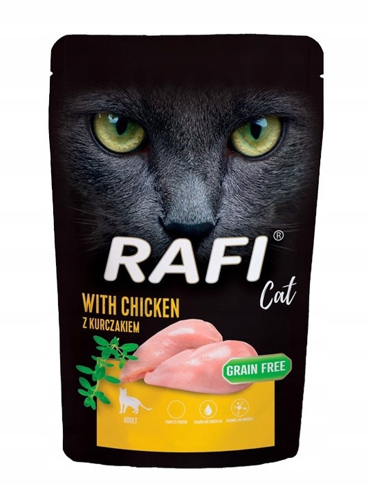 RAFI Cat mokré krmivo pro kočky s kuřecím masem - paštika 100 g BEZ OBILOVIN