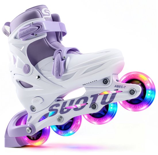 Regulowane Rolki Dziecięce ze Świecącymi Kółkami LED EUR