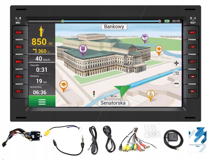 Autorádio RÁDIO GPS ANDROID VW MULTIVAN T5 PASSAT B5 GOLF 4 CARPLAY WIFI USB 4/64GB