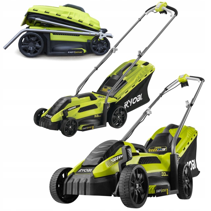 RYOBI ELEKTRICKÁ SEKAČKA 33cm TRÁVY KOSA KOŠ 35L RYOBI RLM13E33S 1300W
