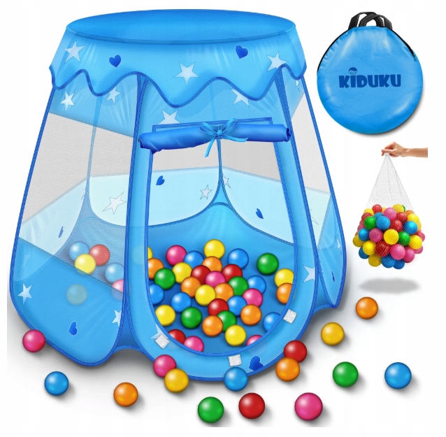 Stan - domeček s míčky, suchý bazének, modrý, pro zahradu