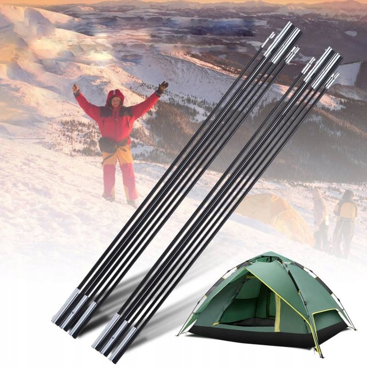 STOJAN NA STAN 2x6 SEGMENTŮ SILNÝ HLINÍKOVÝ SKLÁDACÍ TURISTICKÝ
