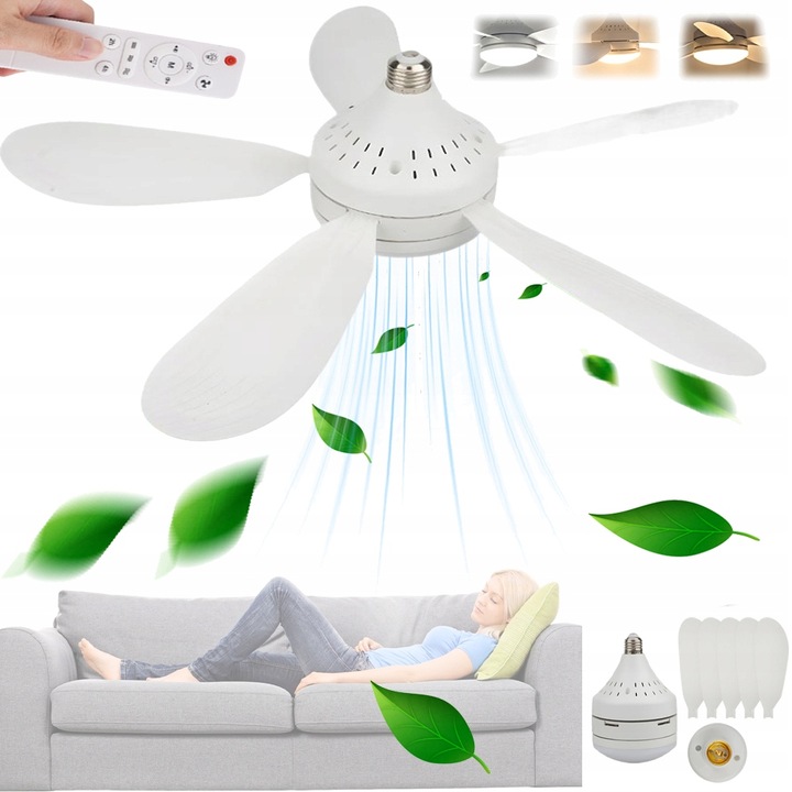 STROPNÍ VENTILÁTOR SE SVĚTLEM A 3 RYCHLOSTMI VĚTRU S DÁLKOVÝM OVLÁDÁNÍM