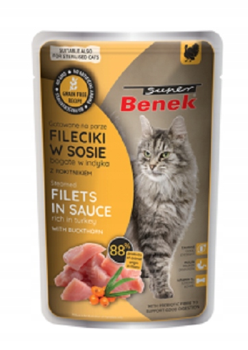 Super Benek mokré krmivo pro kočky krůta v omáčce 85 g