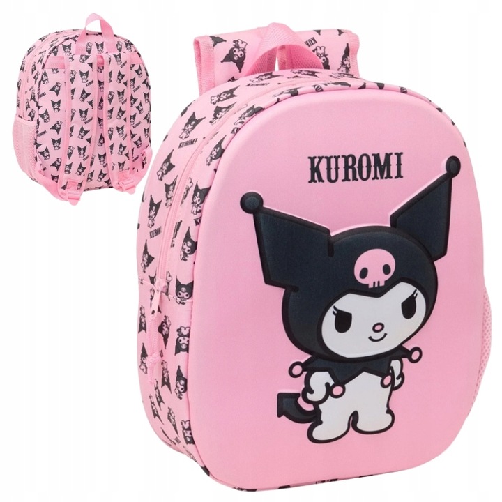 SAFTA BATOH RŮŽOVÝ JEDNOKOMOROVÝ KUROMI 3D
