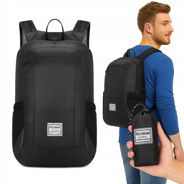 SKLÁDACÍ VODĚODOLNÝ TURISTICKÝ BATOH univerzální lehký kompaktní taška