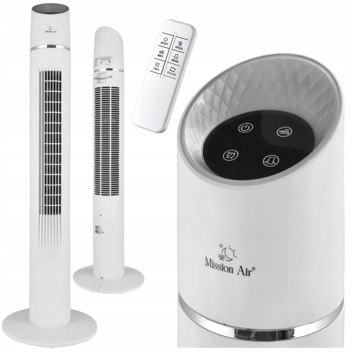 SLOUPOVÝ VENTILÁTOR Stojanový ventilátor podlahový vysoký TOWER FAN XL bílý