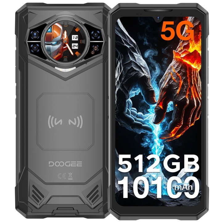 Smartphone DooGee S200X 12 GB / 512 GB 5G černý