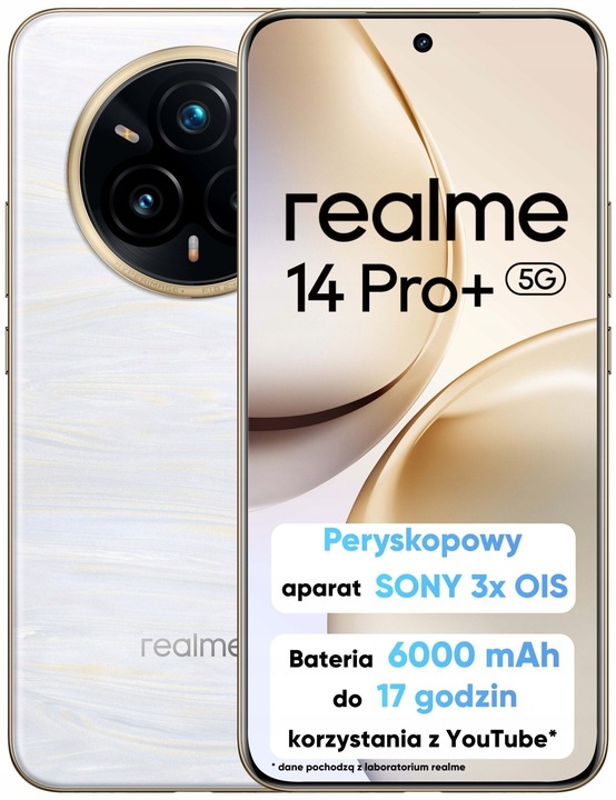 Smartphone realme 14 Pro+ 12 GB / 512 GB 5G bílý