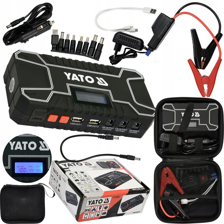 Startovací zařízení Yato 12000 mAh 12 V 500 A startovací boxy