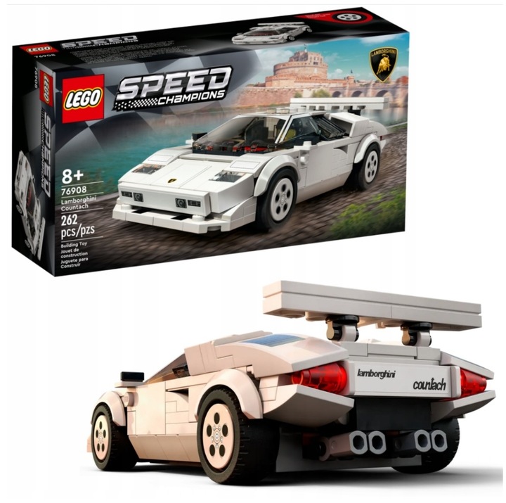 stavebnice Lego sportovní auto lamborghini countach bílé hračka