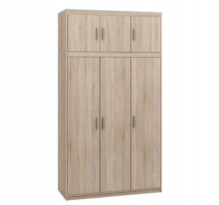 Šatní skříň 133 cm do ložnice s nástavbou ARCATA - dub sonoma