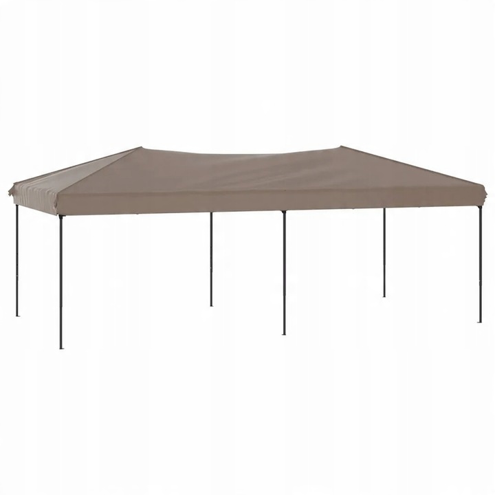 Skládací stan oxford 210D 580x292x245 cm, šedohnědý SLEVA