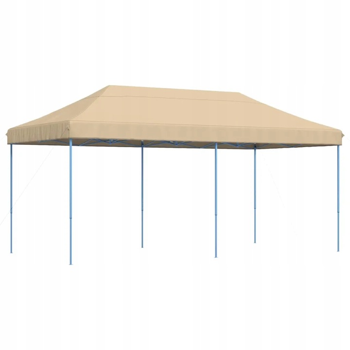 Skládací stan párty stan, béžový, 580 x 292 x 315 cm VÝPRODEJ