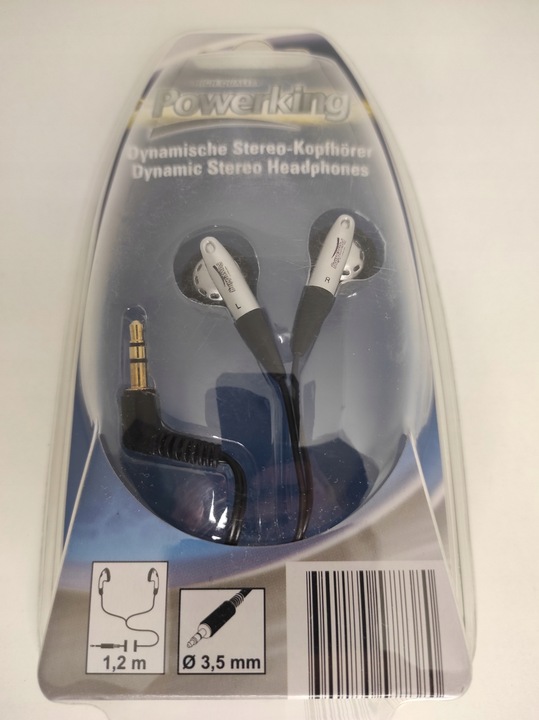 Sluchátka do uší stereo dynamický kabel 1,2M N582