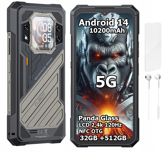 Smartphone Cubot King Kong X 16 GB/512 GB 5G Black