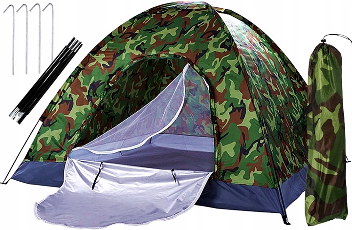 STAN STAN VELKÝ MASKÁČOVÝ 4 OSOBOVÝ + MOSKYTIÉRA 2x2 m XXL KEMPINGOVÝ