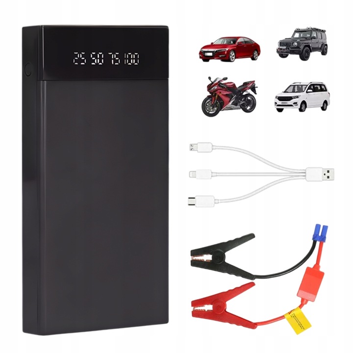 STARTÉR DO AUTA 12V MULTIFUNKČNÍ S KAPACITOU 6000MAH AKCE