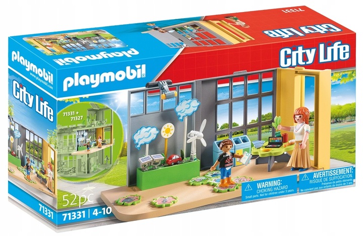 STAVEBNICE PLAYMOBIL ROZŠÍŘENÍ ŠKOLY VÝUKA ŽIVOTNÍHO PROSTŘEDÍ 71331 52ks
