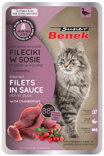 Super Benek Bezobilné filetky kachna s brusinkami 85 g