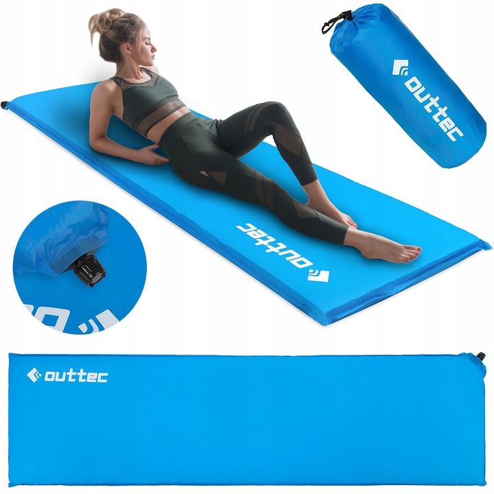 SAMONAFUKOVACÍ KARIMATKA NAFUKOVACÍ TREKINGOVÁ 180X53 CM OUTTEC